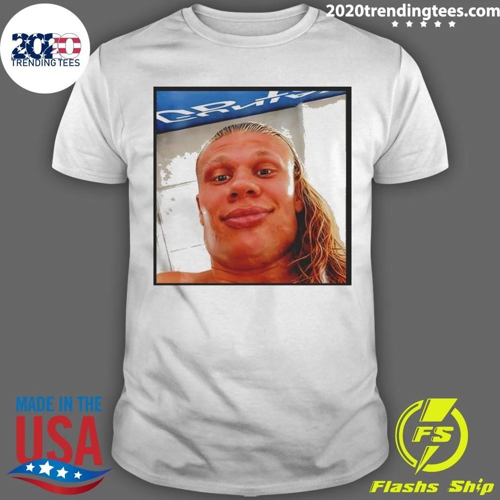 Erling Haaland Smug Face Norway Soccer World Cup photo meme shirt