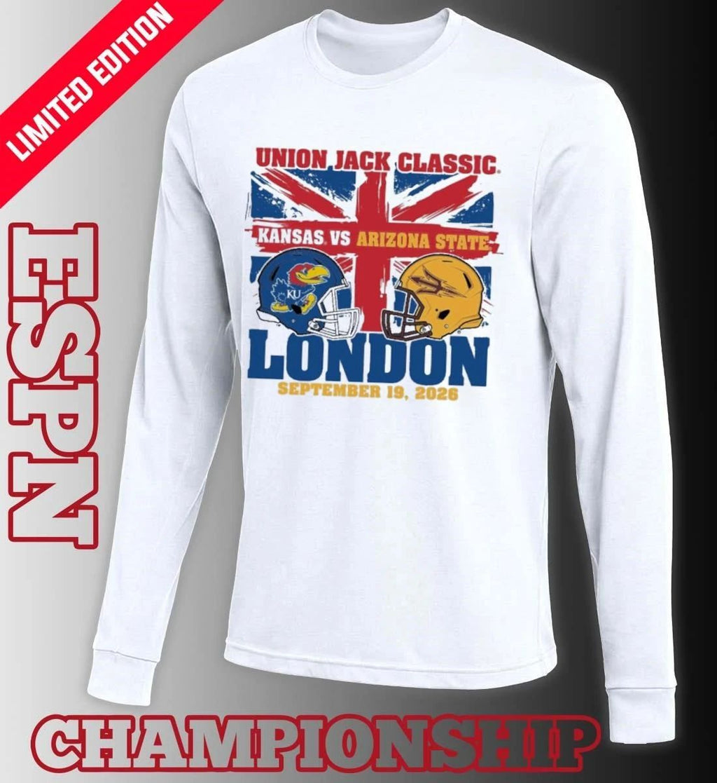 Arizona State Vs Kansas Jayhawks Football 2026 London Union Jack Classic shirt