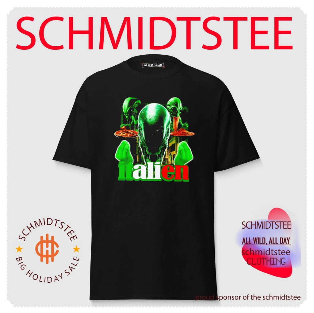 Italien Alien Eating Pizza and Pasta Xenomorph shirt