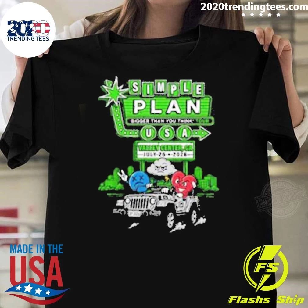 Simple Plan Valley Center Ca Event Tee At The Events Center In Valley Center Ca On July 26 2026 Shirt
