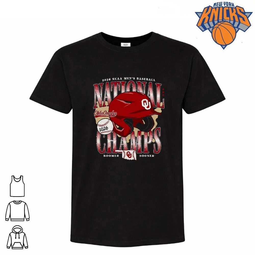 Homefield Black Oklahoma Sooners 2026 NCAA Baseball Men’s College World Series Champions Shirt