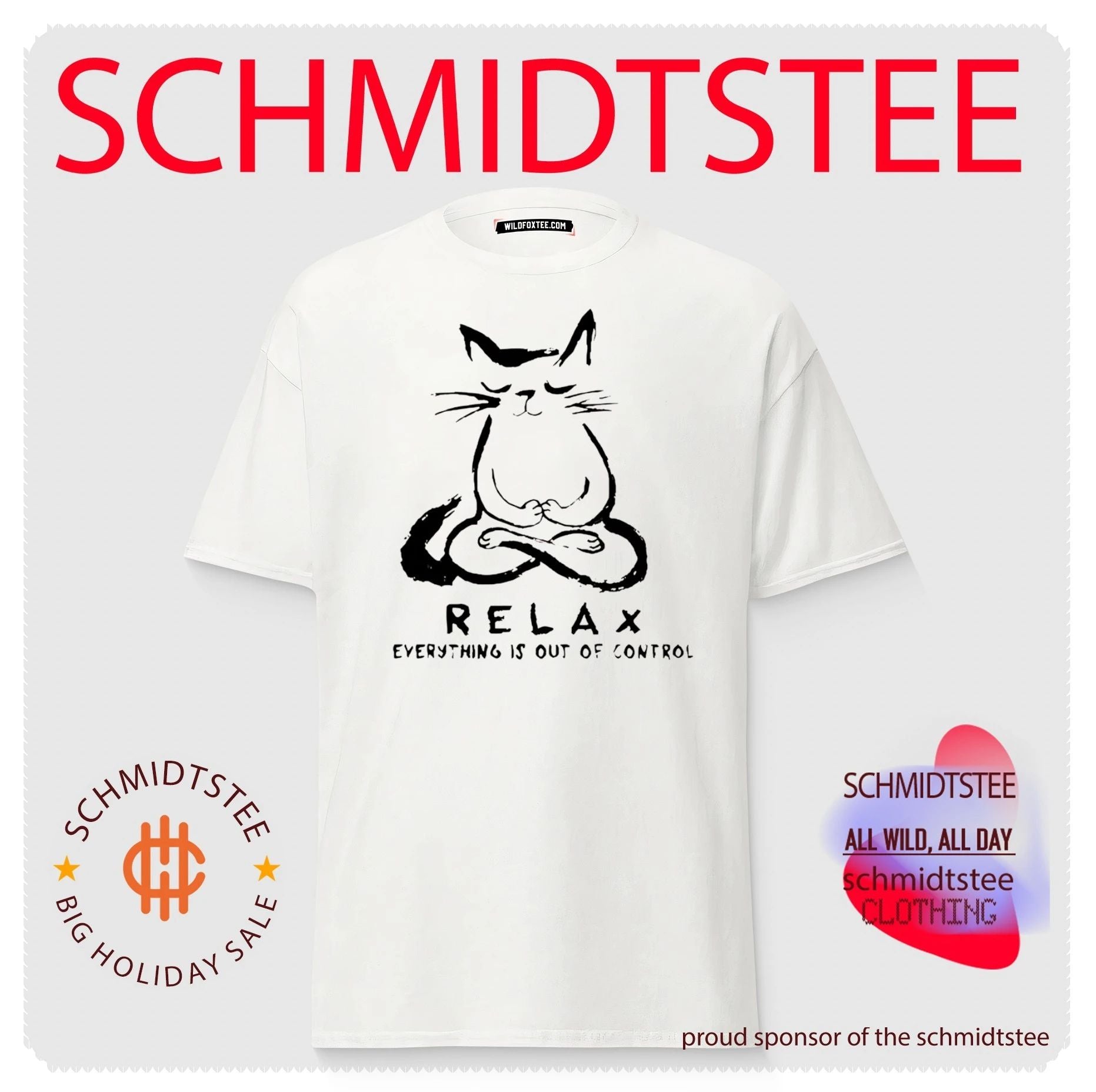 Zen Meditate Cat Relax Everything Is Out of Control shirt