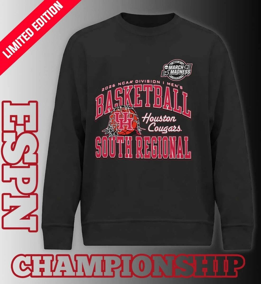Houston Cougars 2026 NCAA DI Men’s Basketball Sweet 16 – South Regional T-Shirt