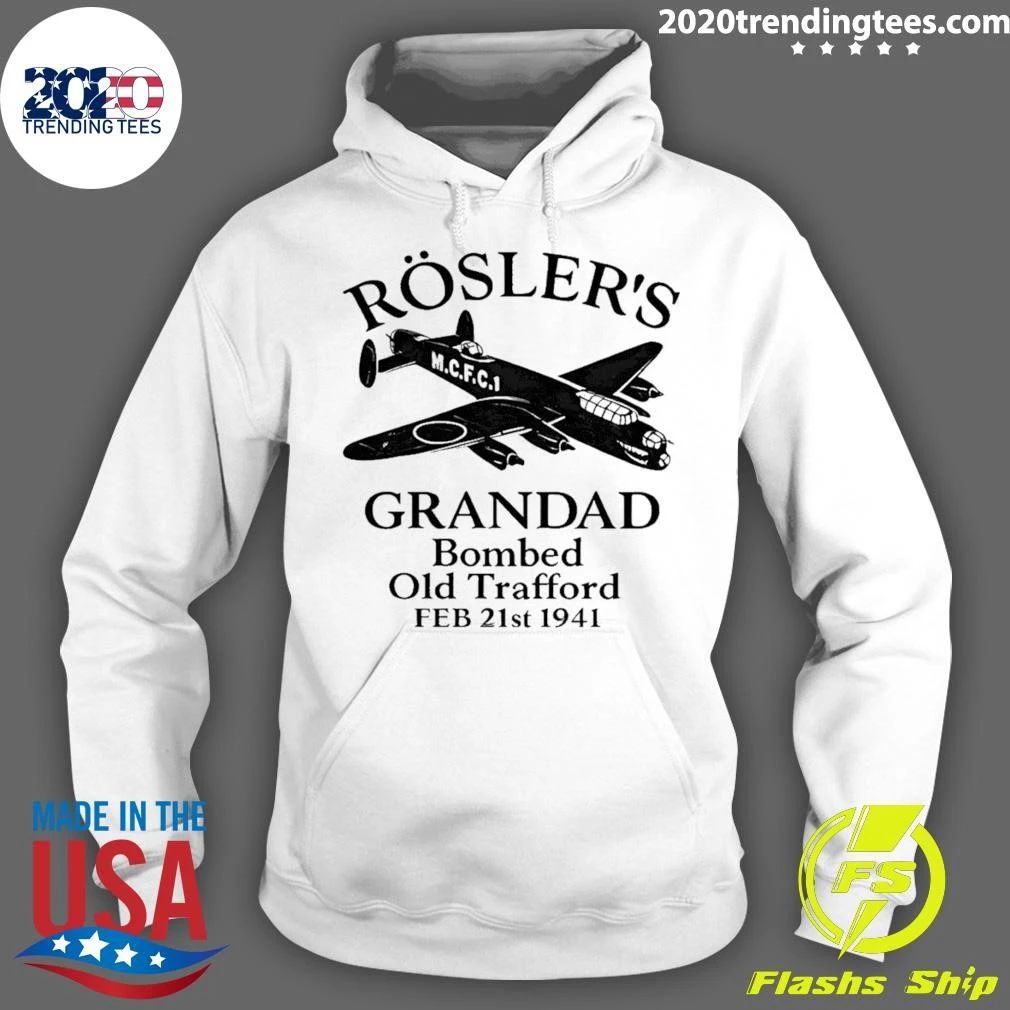 Rosler’s Grandad Bombed Old Trafford Feb 21st 1941 Shirt