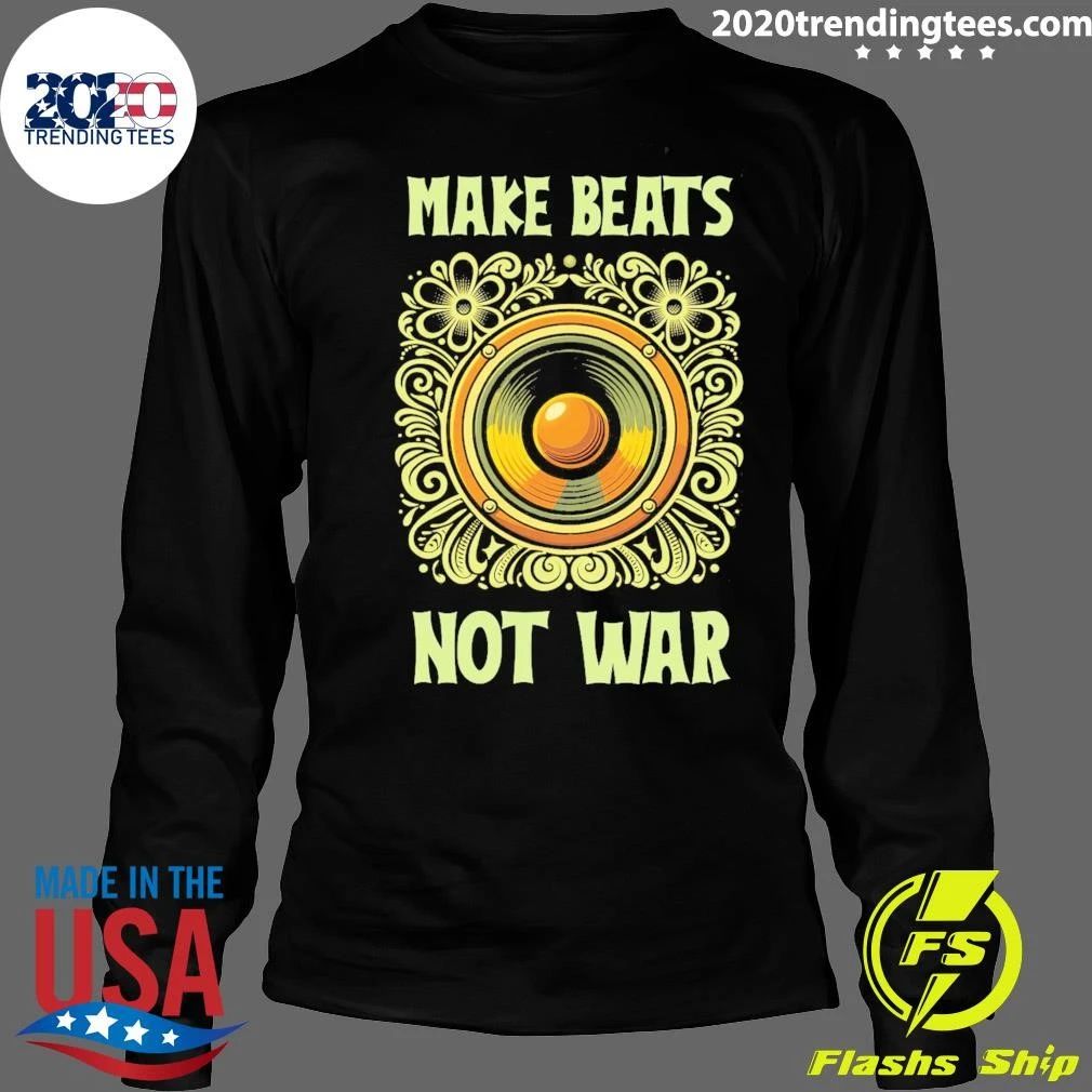 Make Beats Not War Boho Hippy Tee Shirt