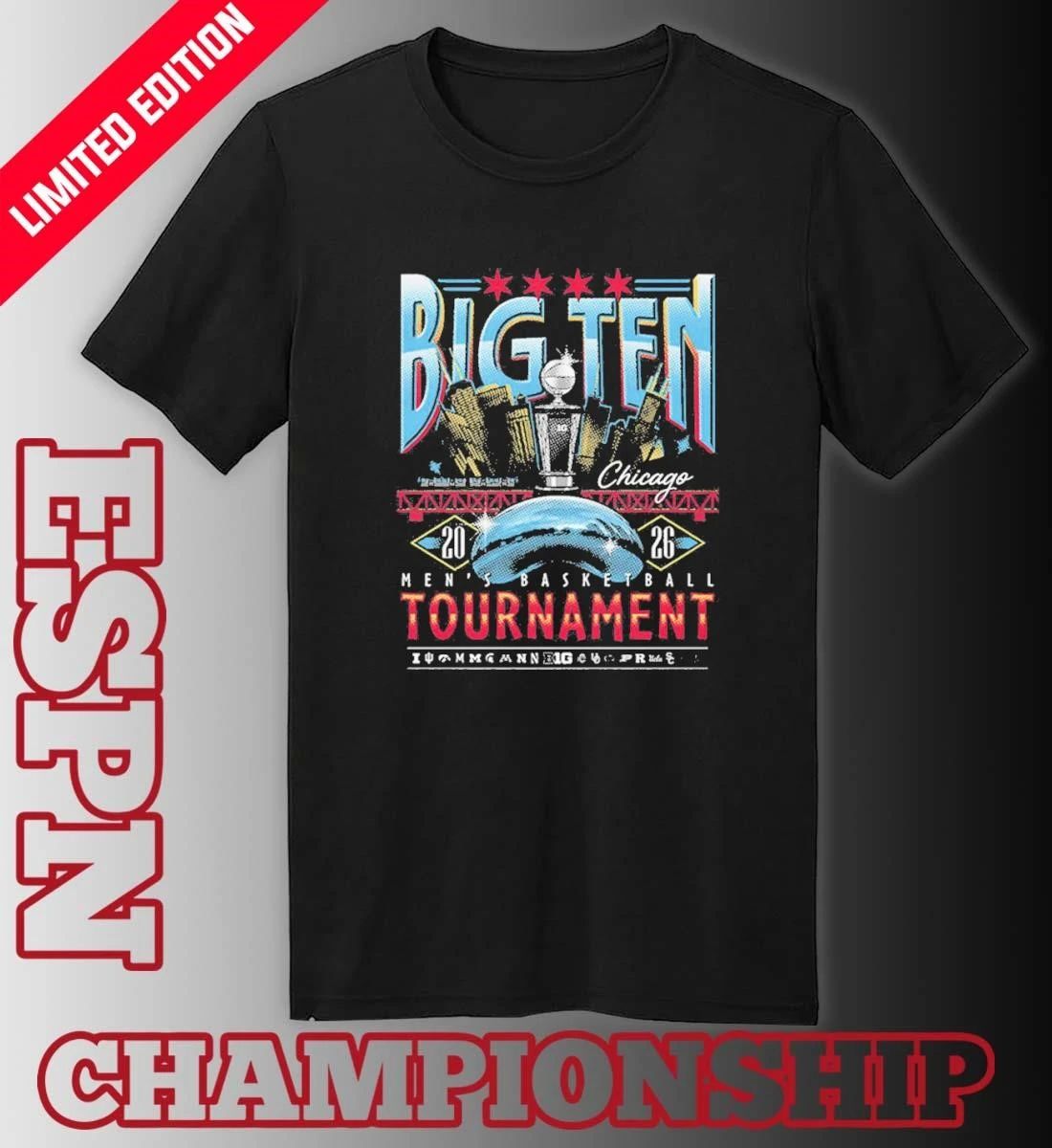 Chicago 2026 Big Ten Men’s Basketball Tournament Logos Shirt