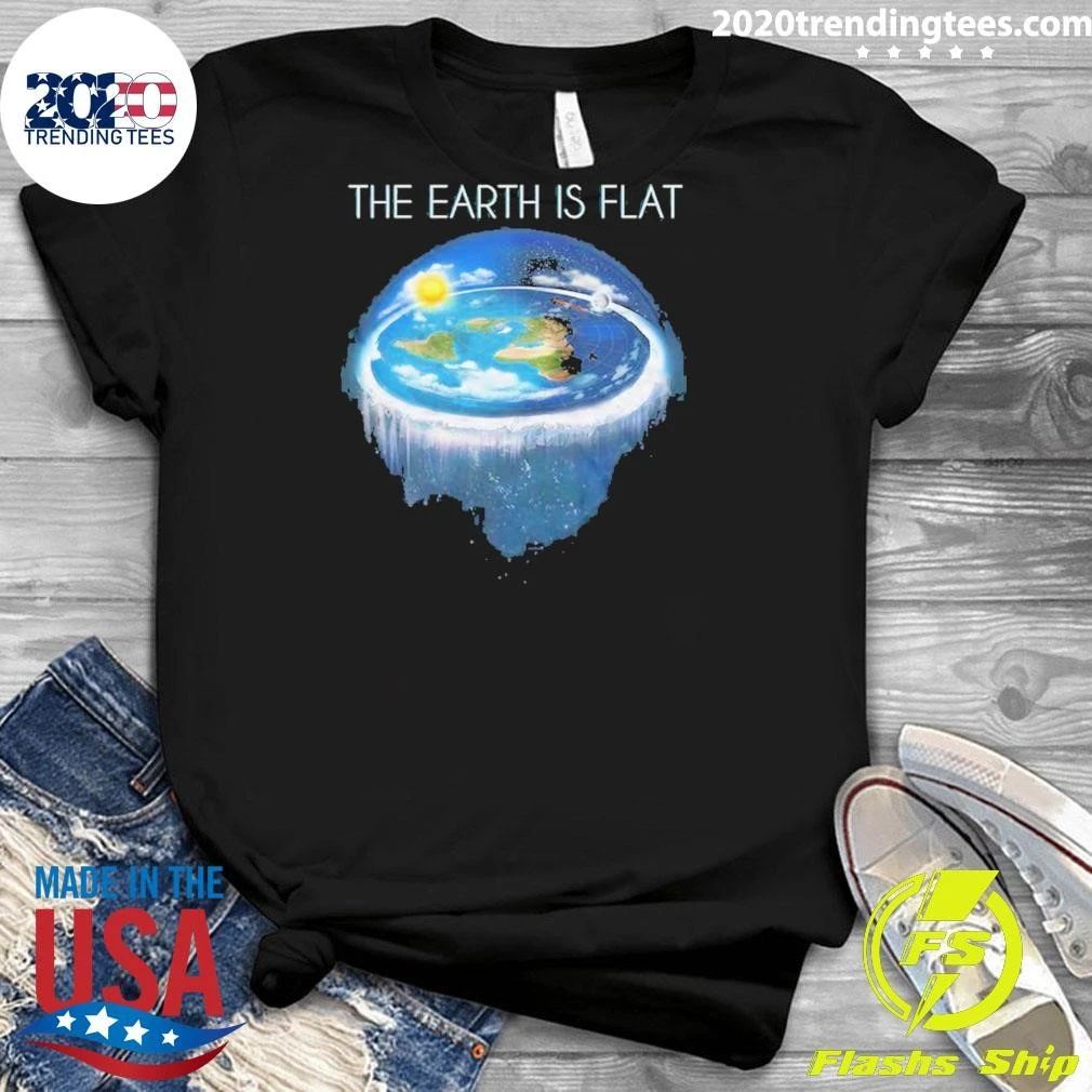 The Earth Is Flat Map Model Firmament Dome Sheol Tee Shirt