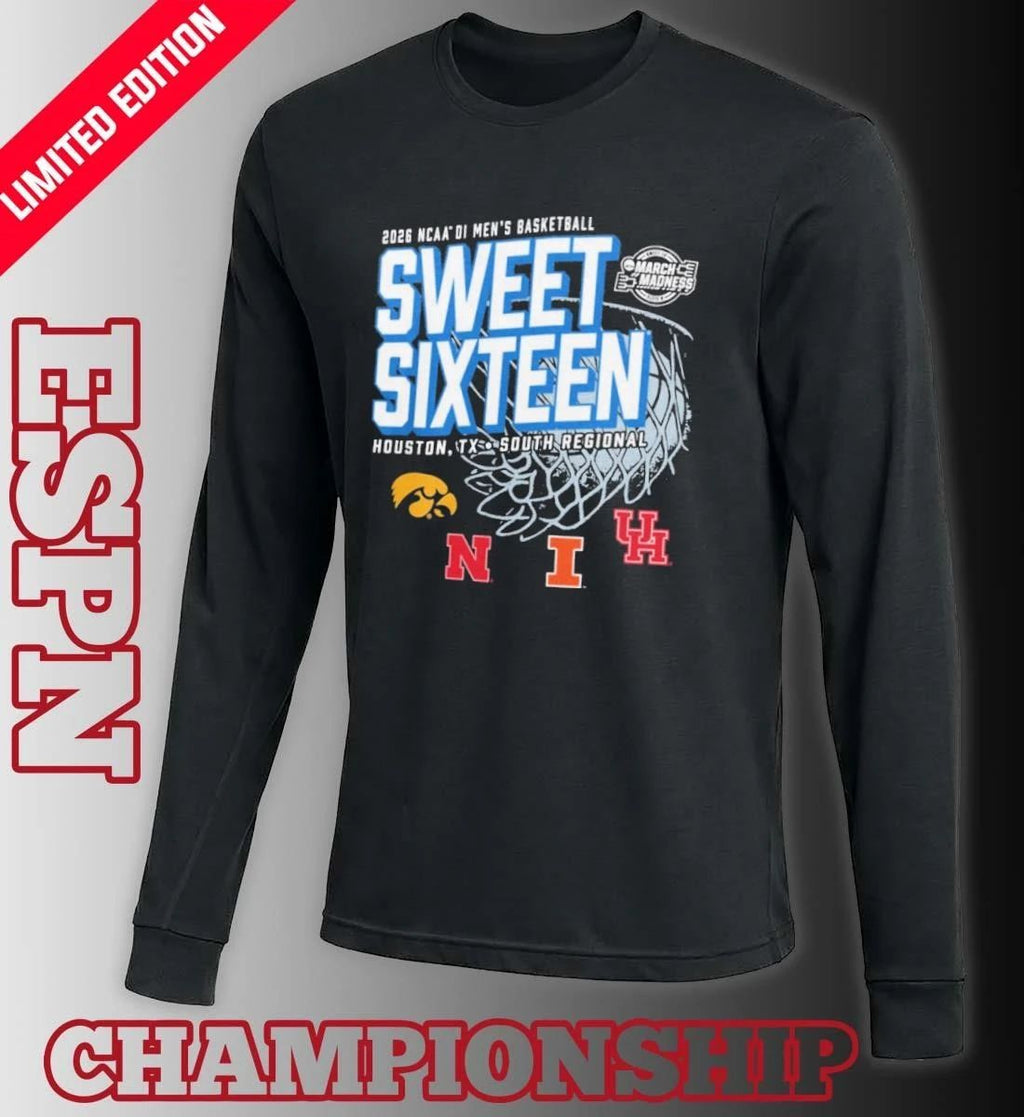 Houston, TX South Regional 2026 NCAA DI Men’s Basketball Sweet Sixteen T-Shirt