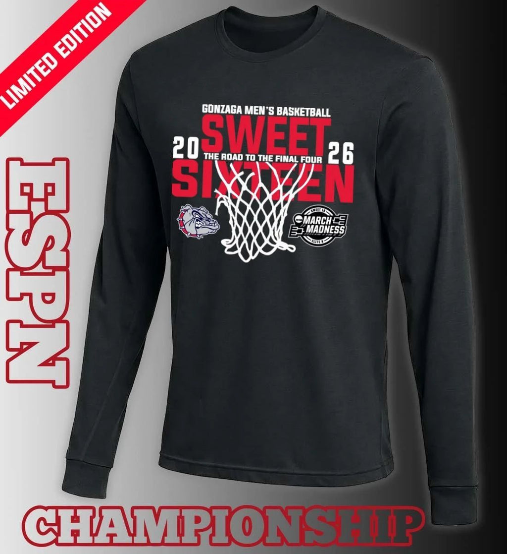 Gonzaga Men’s Basketball 2026 Sweet Sixteen The Road To The Final Four Shirt