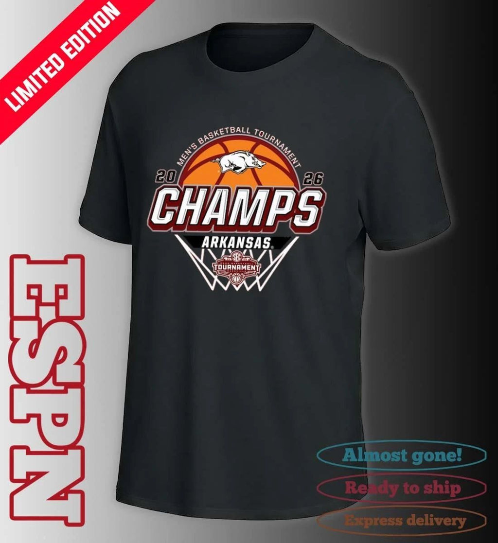 Arkansas Men’s Basketball SEC Tournament Champions Official Locker Room T-Shirt