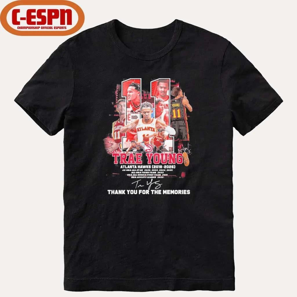 Trae Young Atlanta Hawks 2018-2026 Thank You Shirt