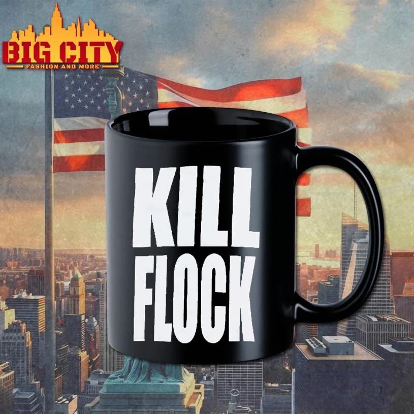 Kill Flock Typography Bold Text Statement Shirt
