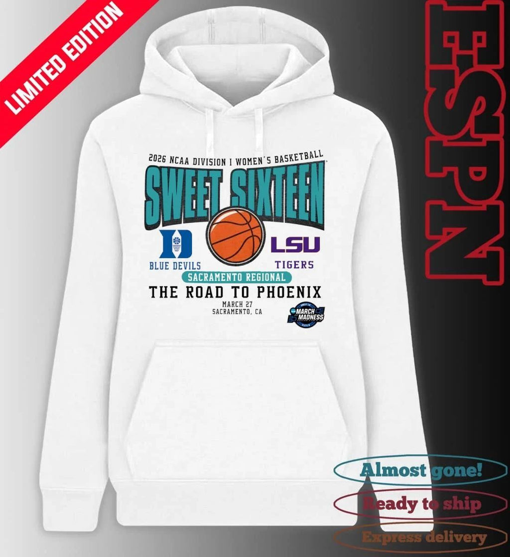 Duke vs LSU 2026 NCAA DI Women’s Basketball Sweet Sixteen T-Shirt