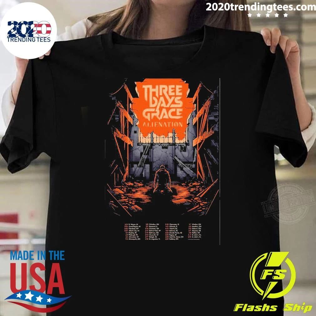 Three Days Grace Alienation Tour 2026 Shirt