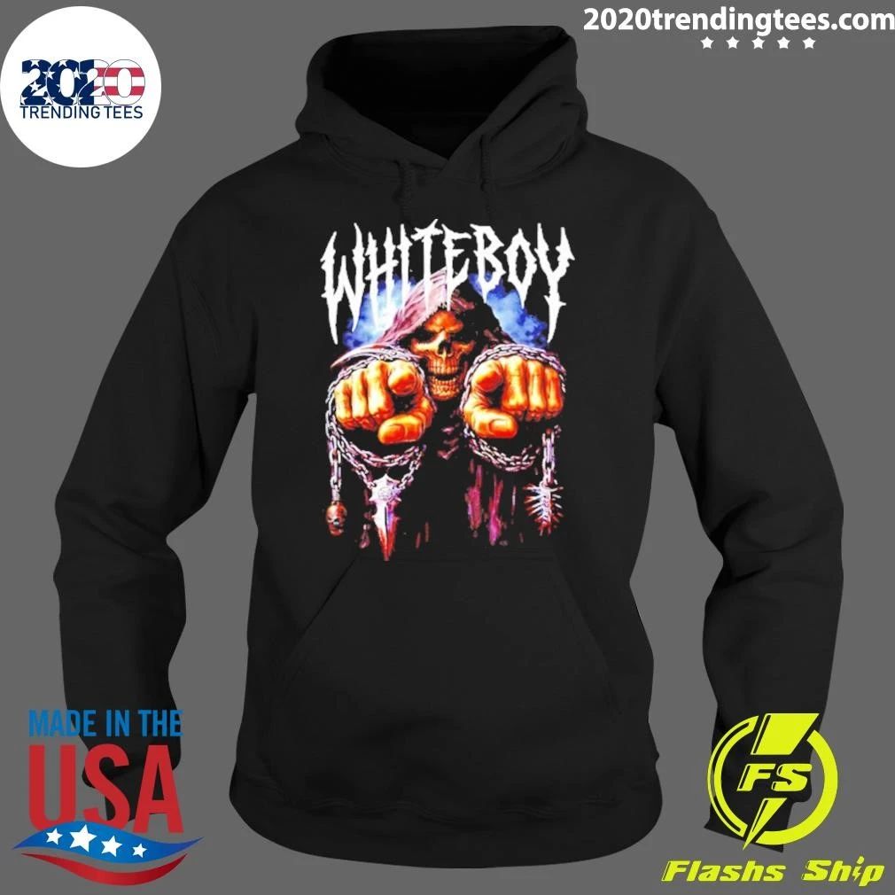 Whiteboy Grim Reaper Pointing Fingers Shirt