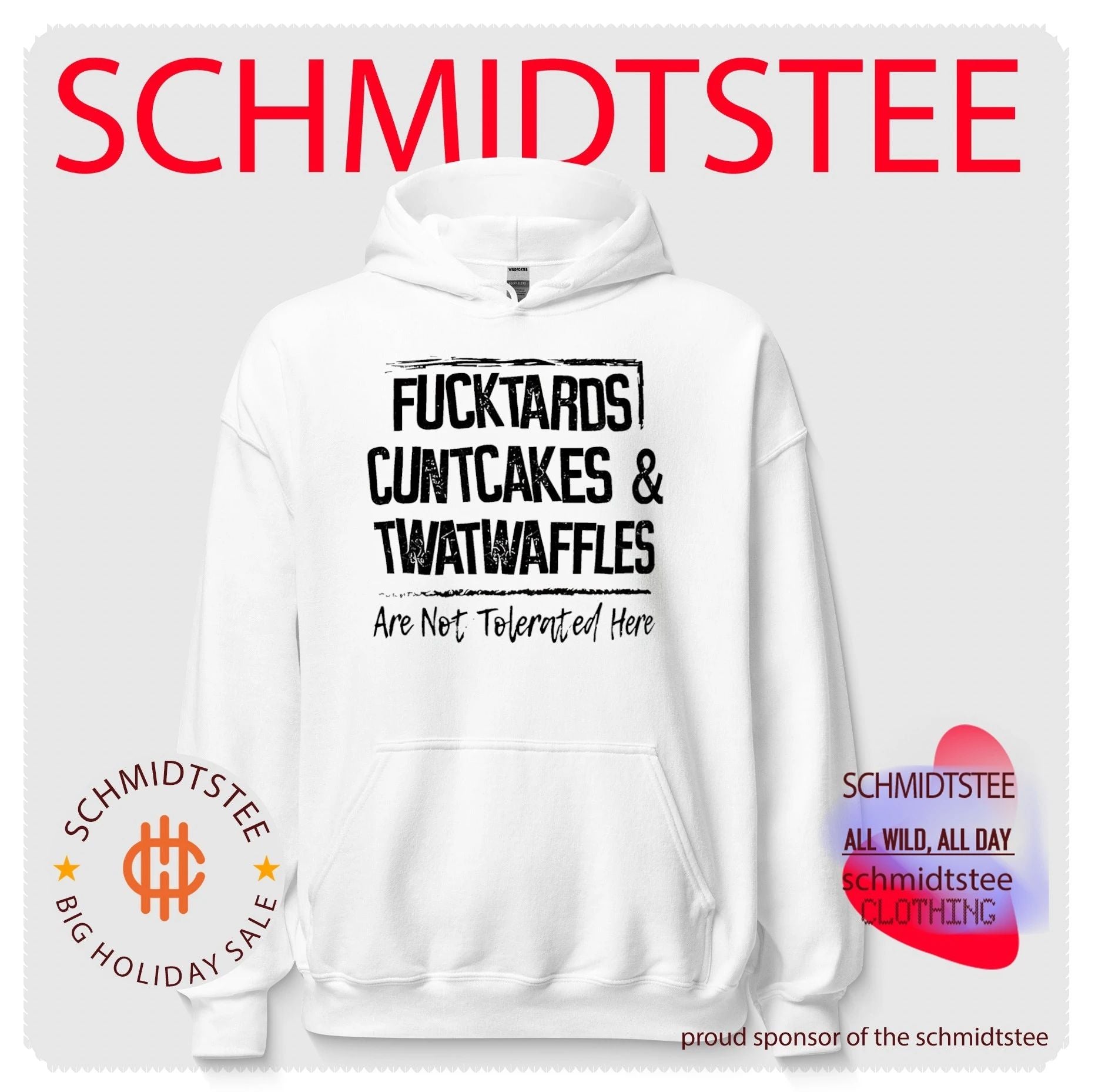 Fucktards cuntcakes and twatwaffles are not tolerated here frame shirt