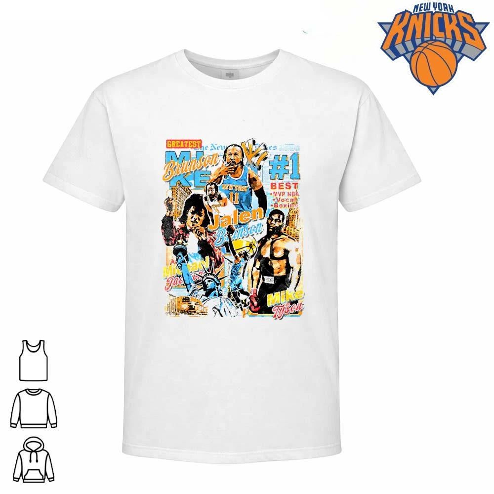 Jalen Brunson Michael Jackson Mike Tyson Vintage Bootleg New York Culture Basketball Music Boxing Mashup Bootleg Graphic Comfort Styles Shirt