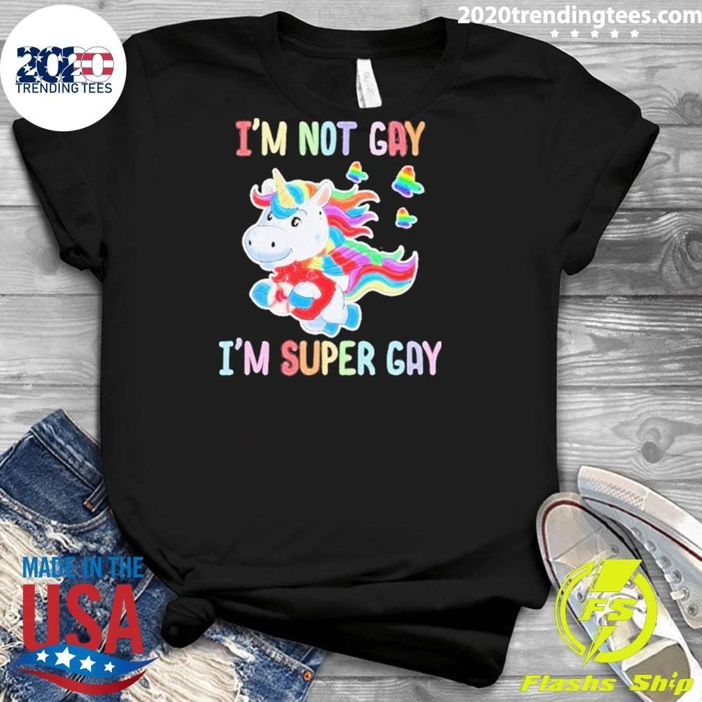 Unicorn Boston Red Sox I’m Not Gay I’m Super Gay Shirt