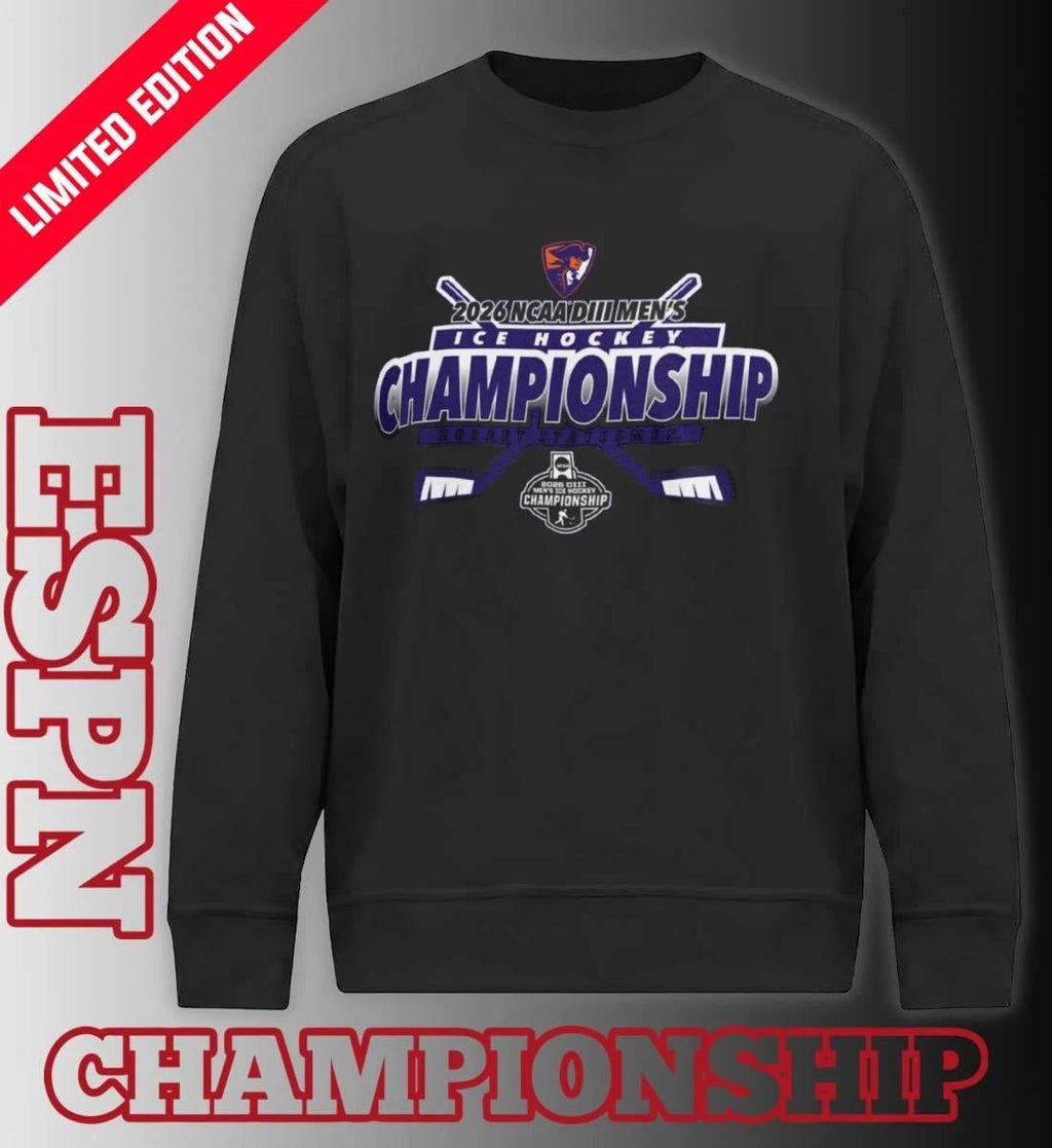 Hobart Statesmen 2026 NCAA DIII Men’s Ice Hockey Championship Shirt
