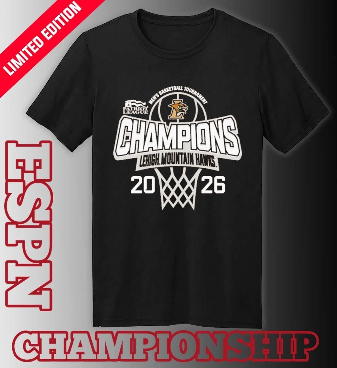 Lehigh University 2026 Patriot League Men’s Basketball Tournament Champions T-Shirt