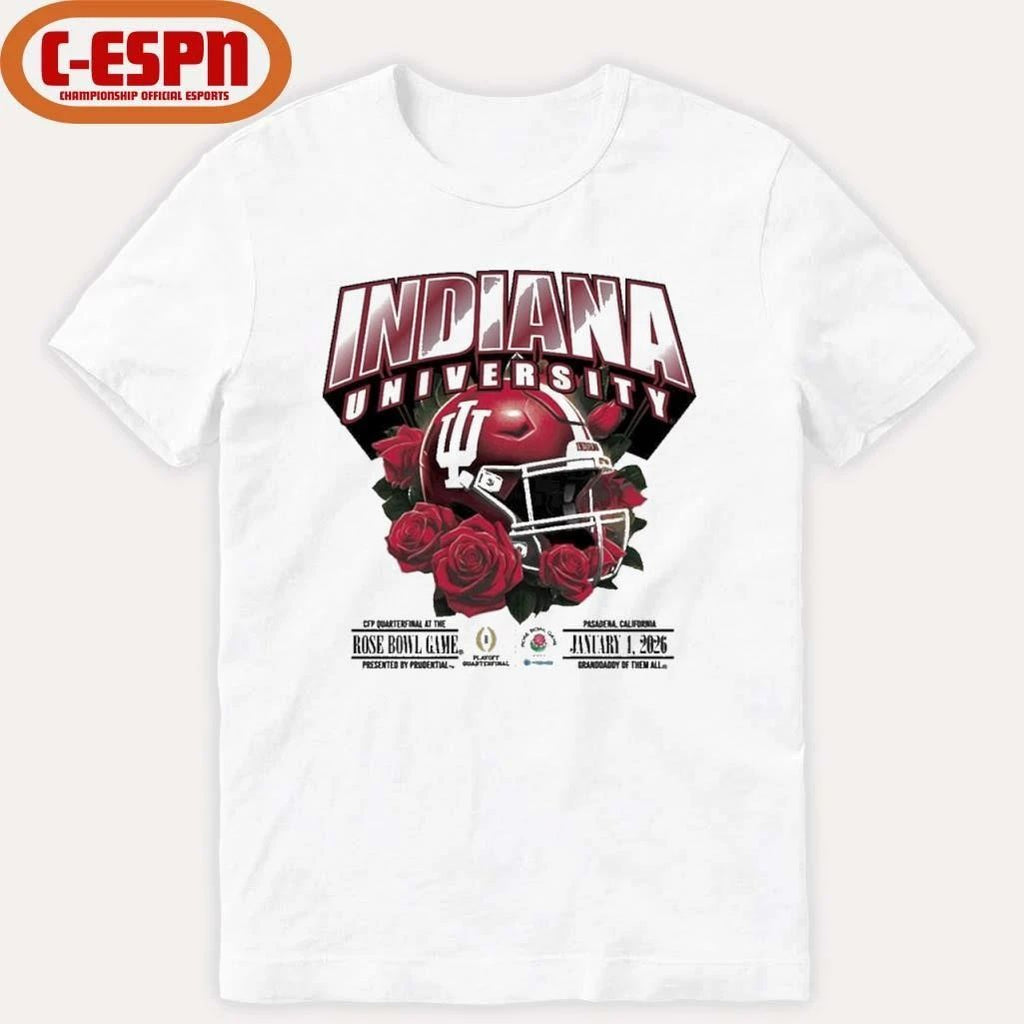 Indiana University football 2026 Rose Bowl Game Helmet Shirt