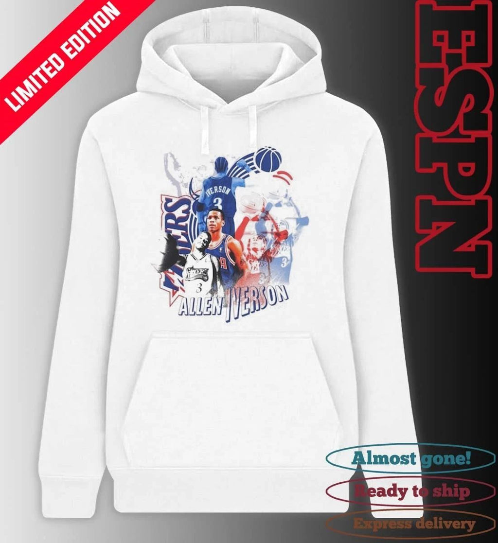 Allen Iverson Philadelphia 76ers Vintage Player 2026 T-Shirt
