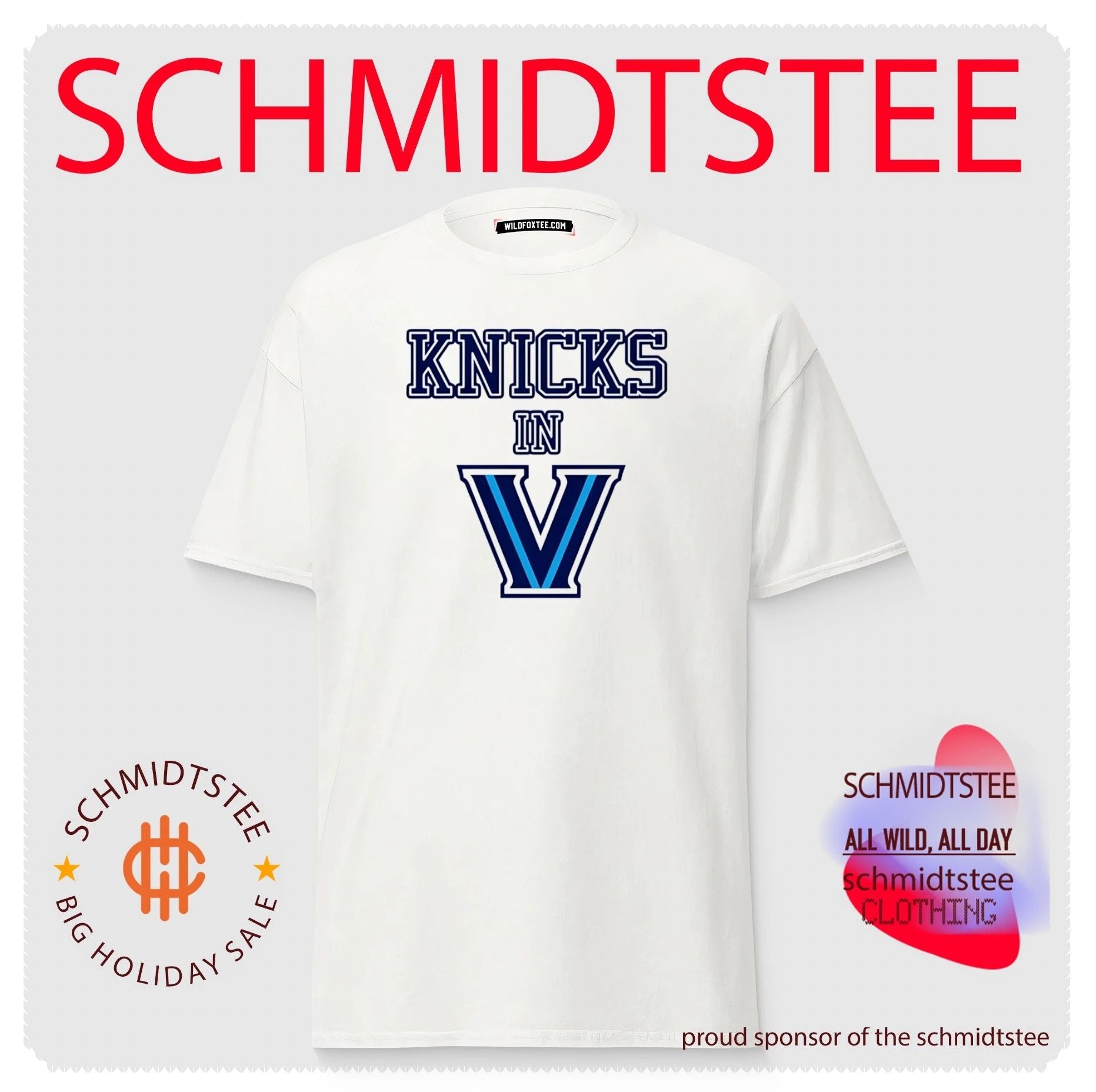 New York Knicks x Villanova Wildcats Knicks in V shirt