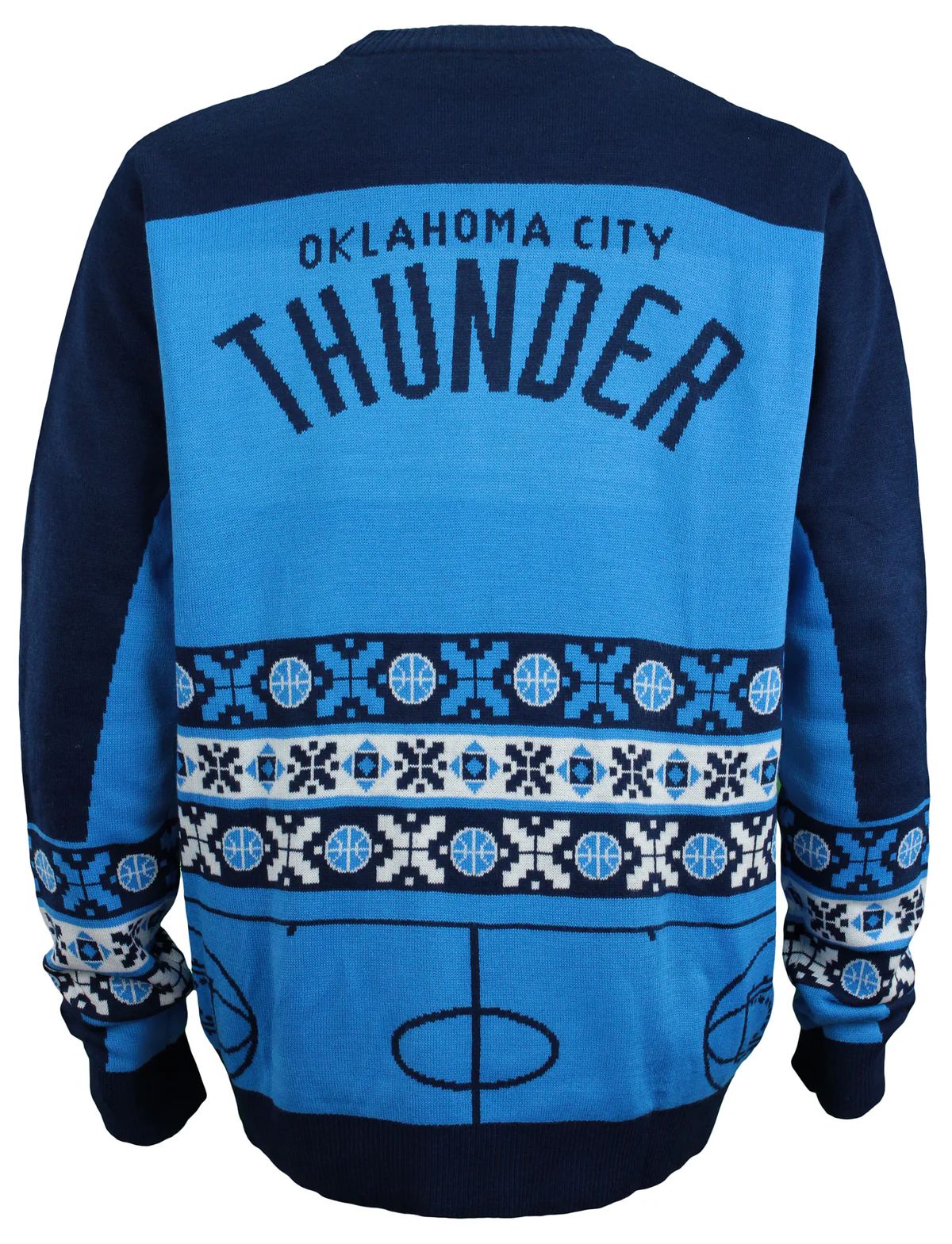 Oklahoma City Thunder Ugly Holiday Sweater – Holiday Cheer in Blue & Orange!