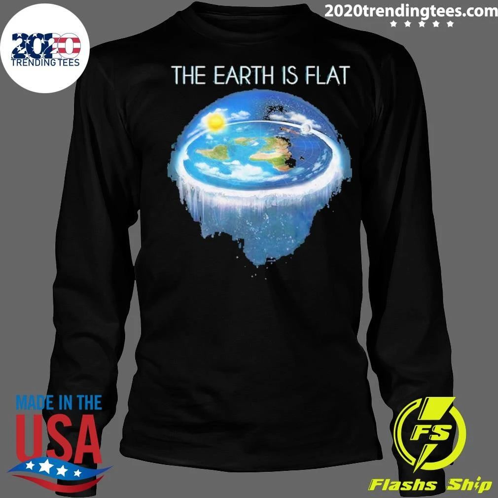 The Earth Is Flat Map Model Firmament Dome Sheol Tee Shirt