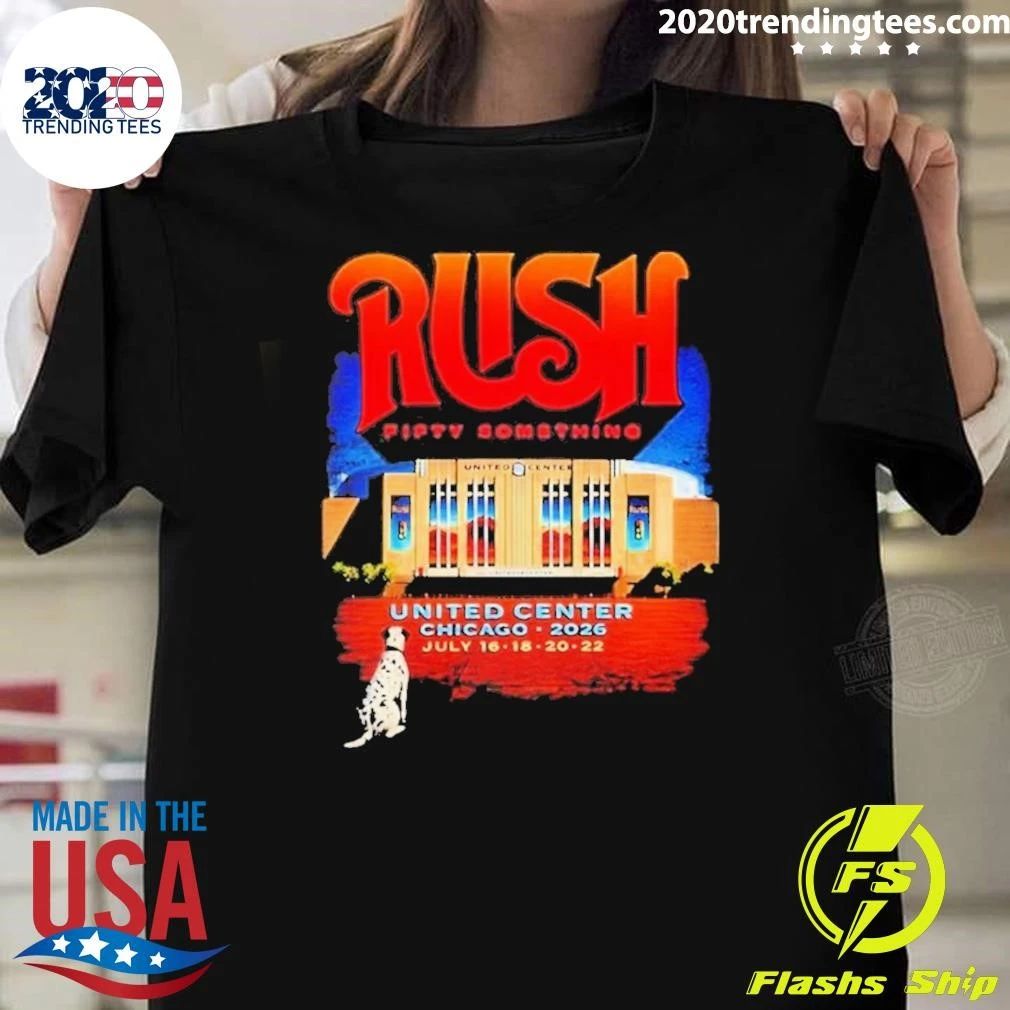Rush Chicago IL At United Center On July 16 18 20 22 Fifty Something Tour 2026 Shirt