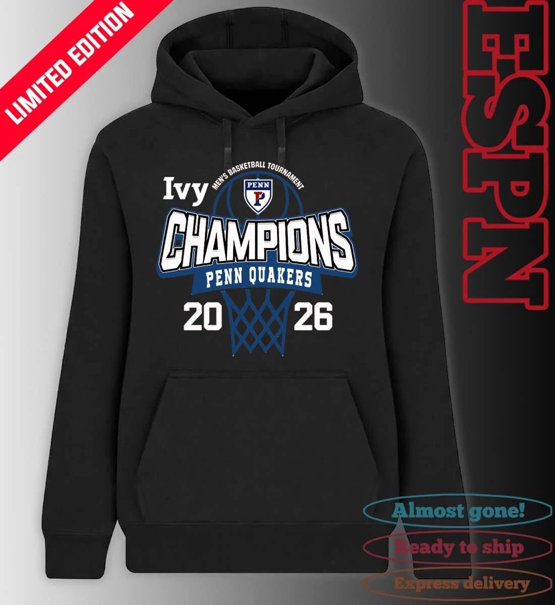 Penn Quakers 2026 Ivy League Men’s Basketball Tournament Champions Shirt