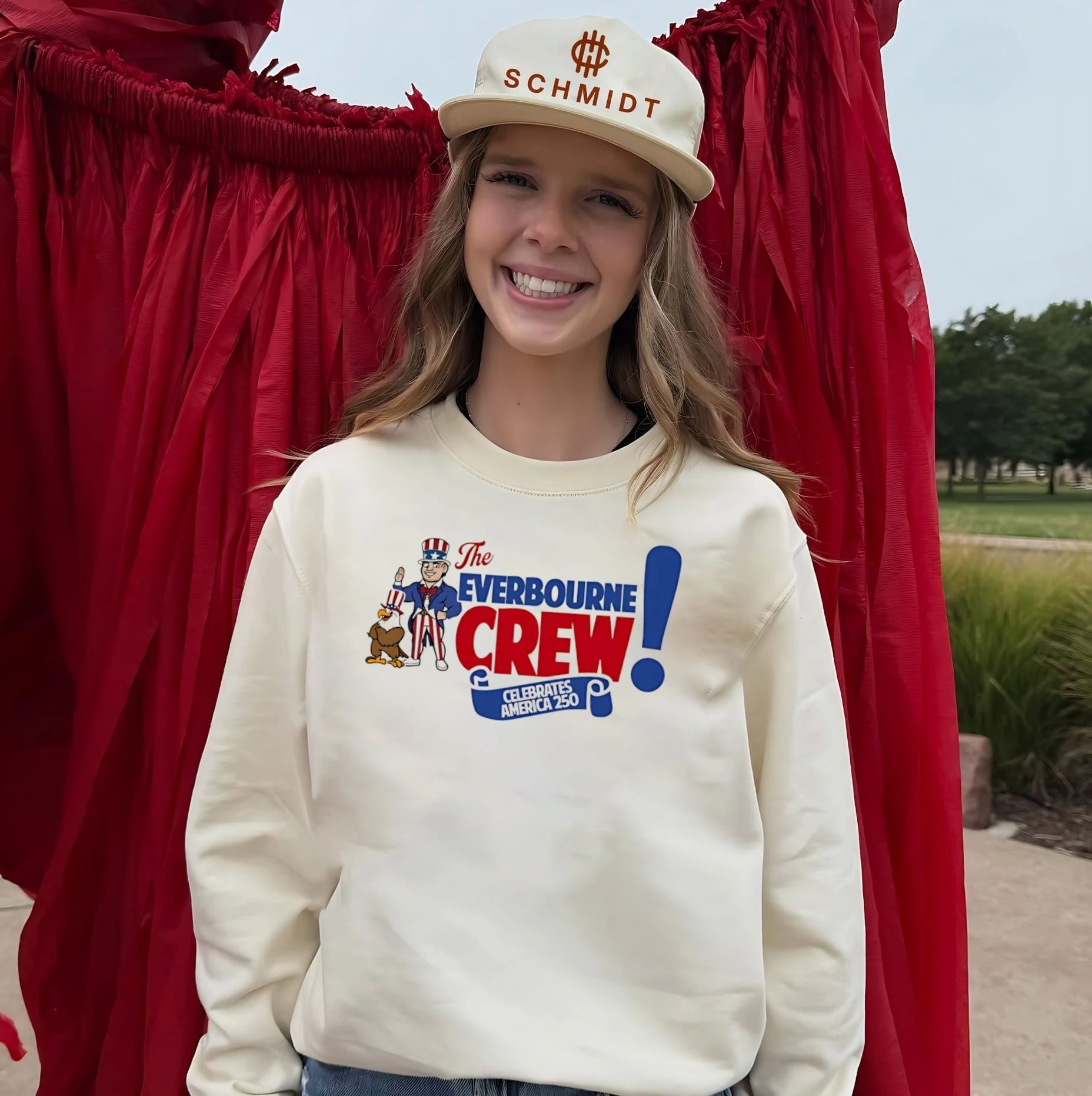 The Everbourne crew celebrates America 250 shirt