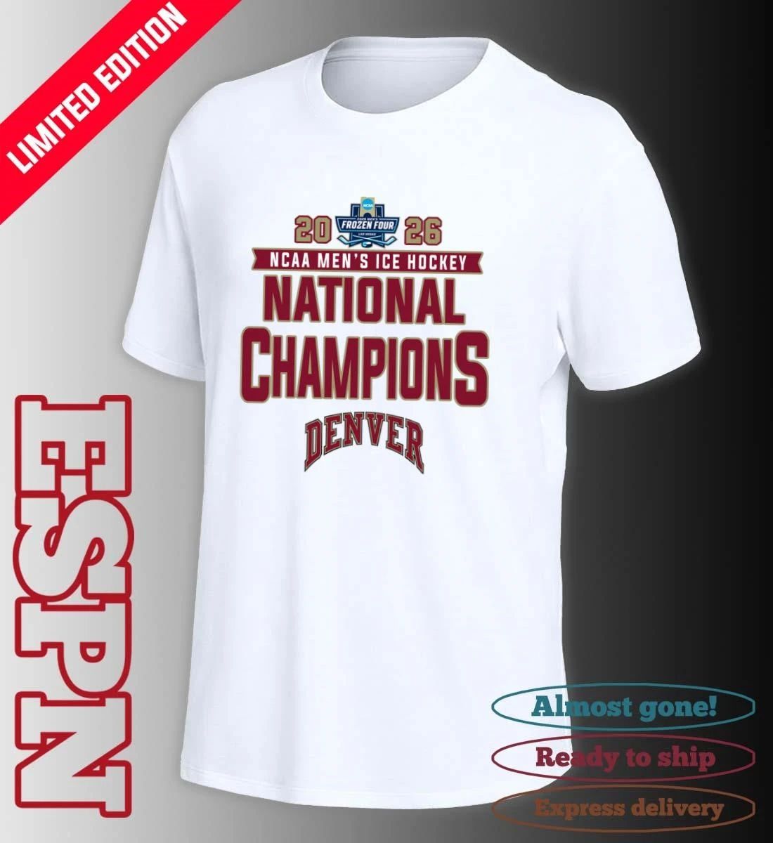 2026 NCAA Men’s Ice Hockey National Champions Denver Pioneers T-Shirt