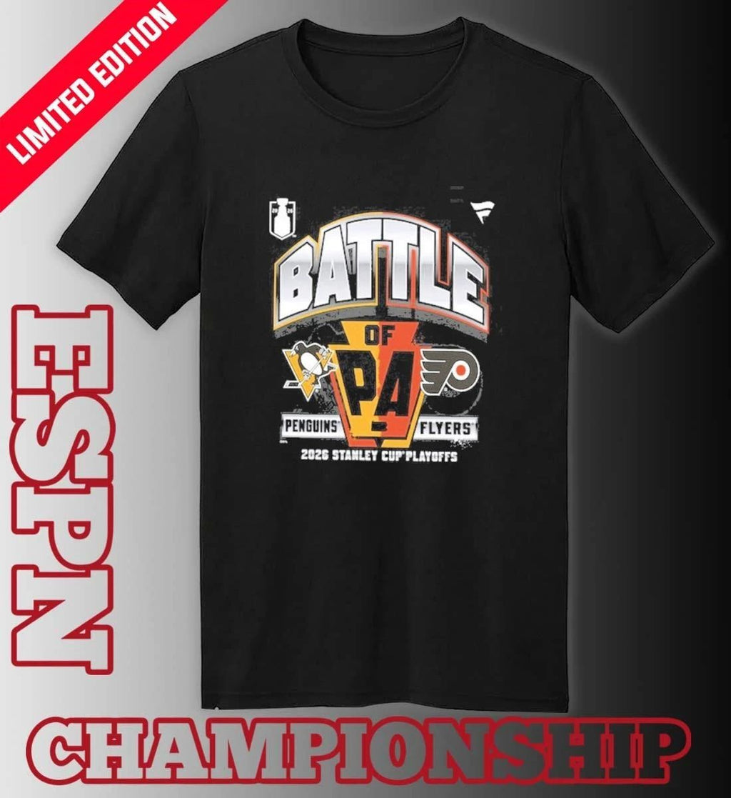 The Battle of Of PA 2026 Philadelphia Flyers vs. Pittsburgh Penguins T-Shirt