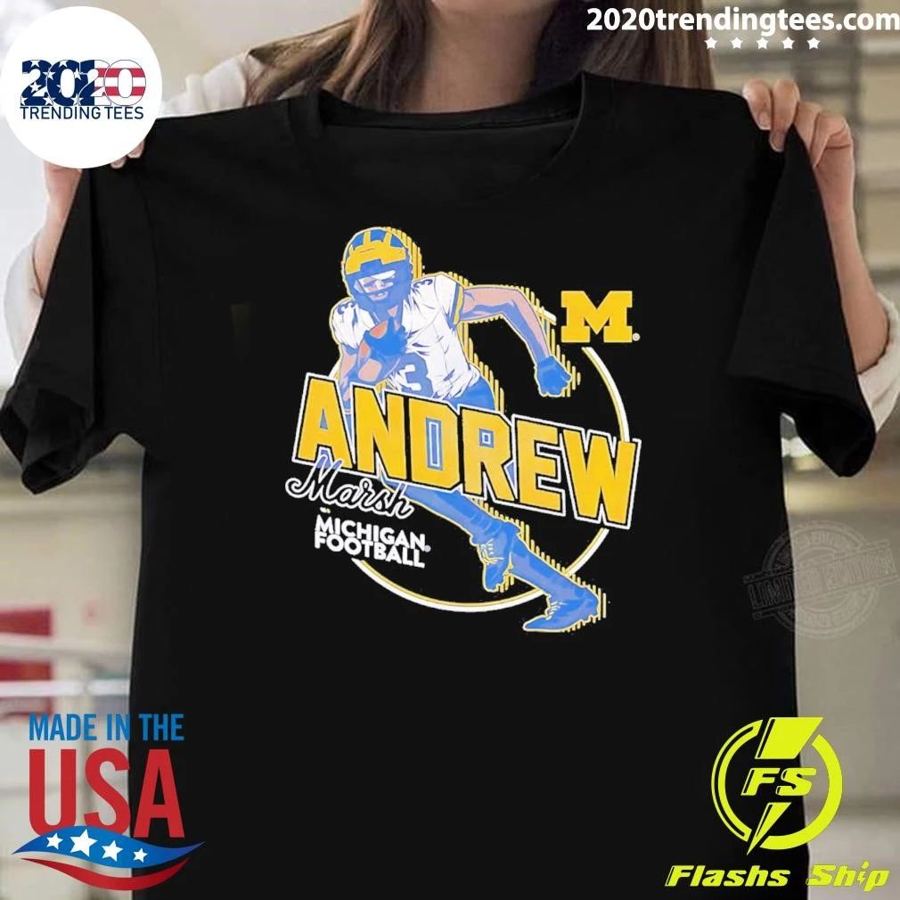 Andrew Marsh Michigan Wolverines Football Athlete Motion shirt