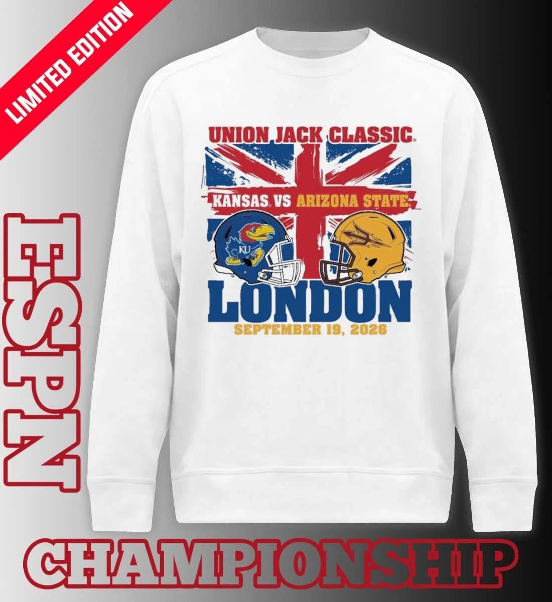Arizona State Vs Kansas Jayhawks Football 2026 London Union Jack Classic shirt