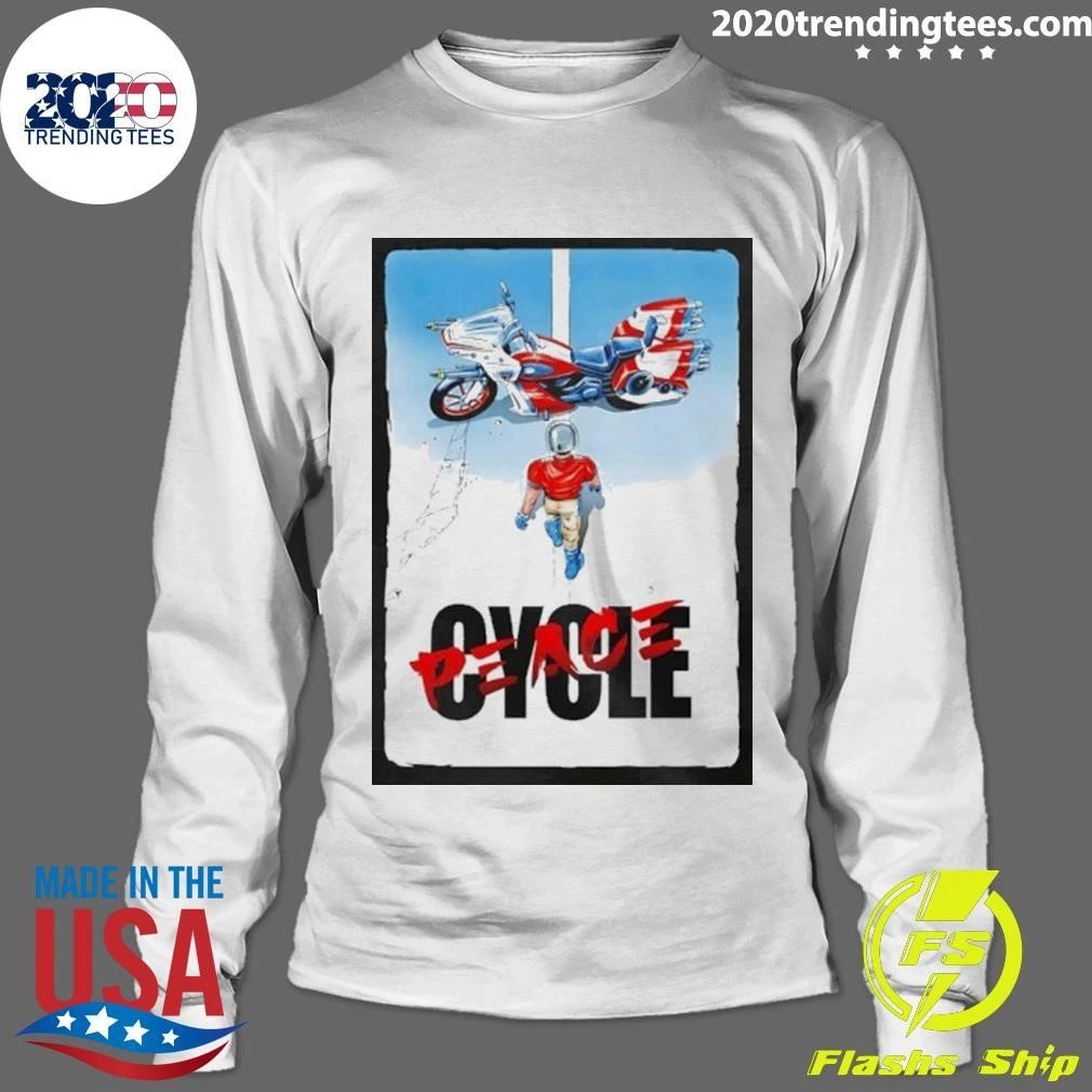 Peace Cycle Motorcycle Biker Futuristic Shirt