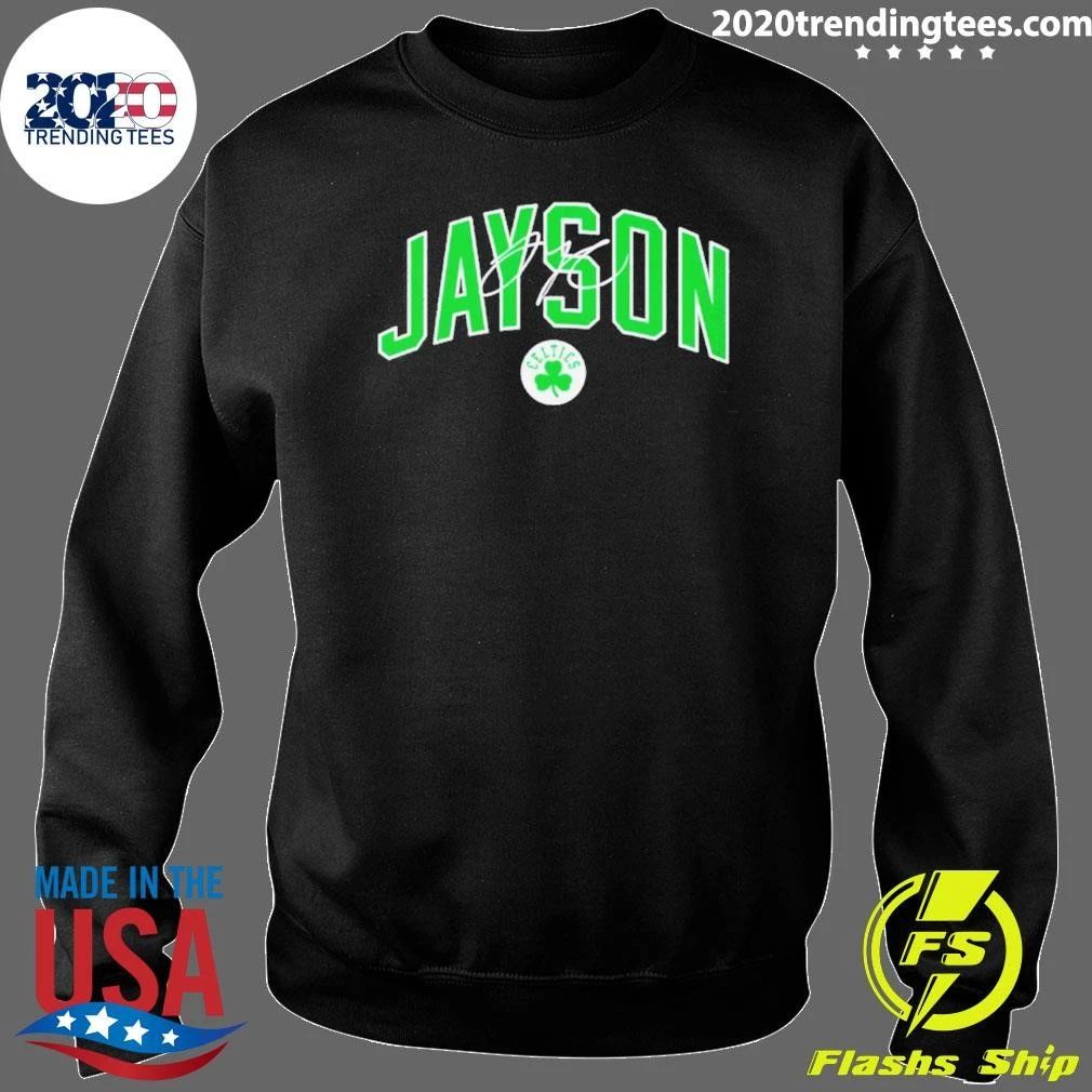 Jayson Tatum Boston Celtics Team Font Signature Shirt