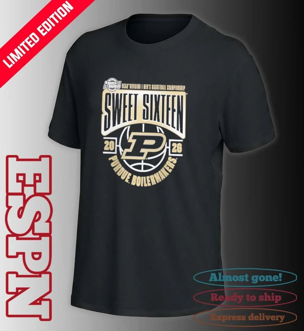 Purdue Boilermakers 2026 NCAA Men’s Basketball Tournament March Madness Sweet 16 T-Shirt