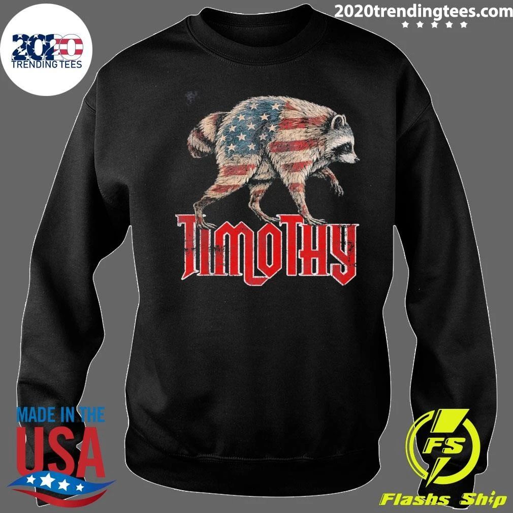 Raccoon Jimothy American USA Flag Raccoons Fans Shirt