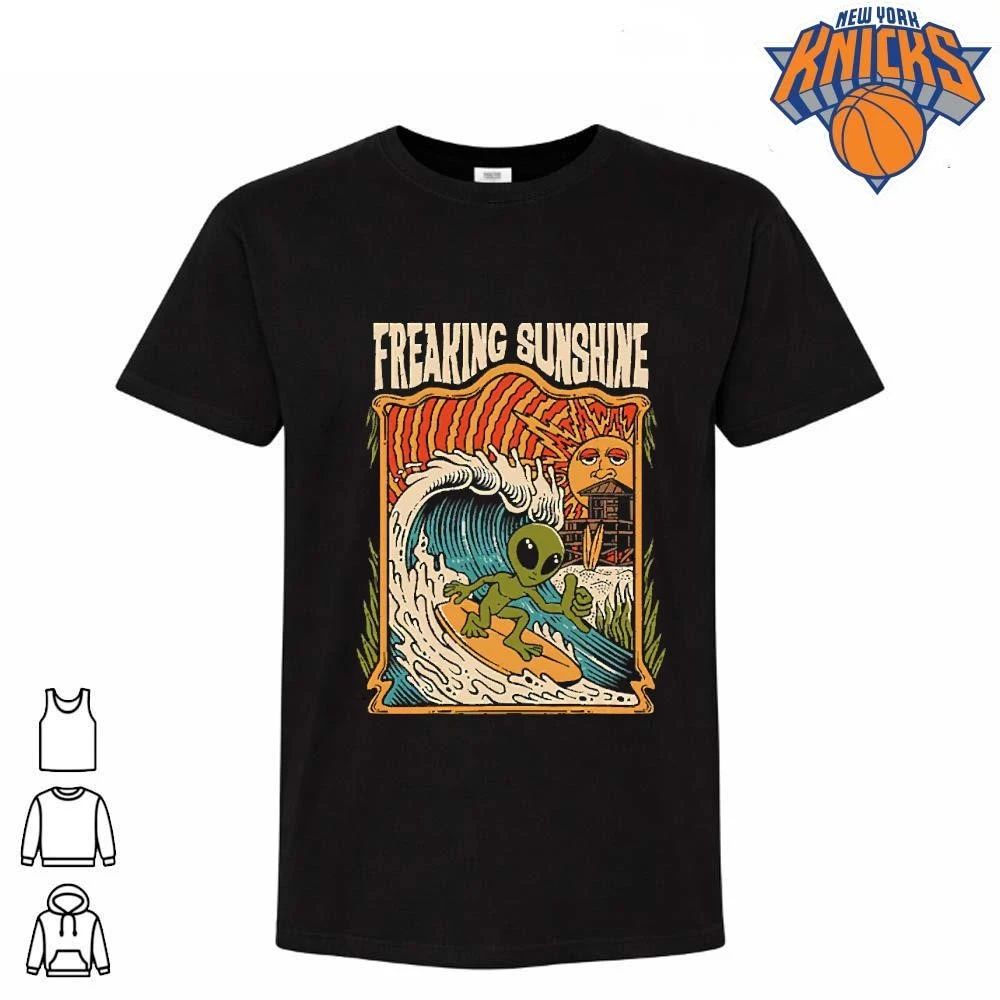 Freaking Sunshine Alien Surfing Psychedelic Retro Waves Shirt