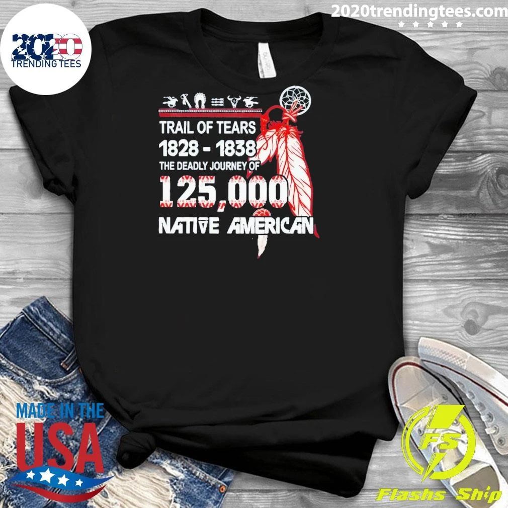 Trail Of Tears 1828-1838 The Deadly Journey Of 125000 Native American Shirt
