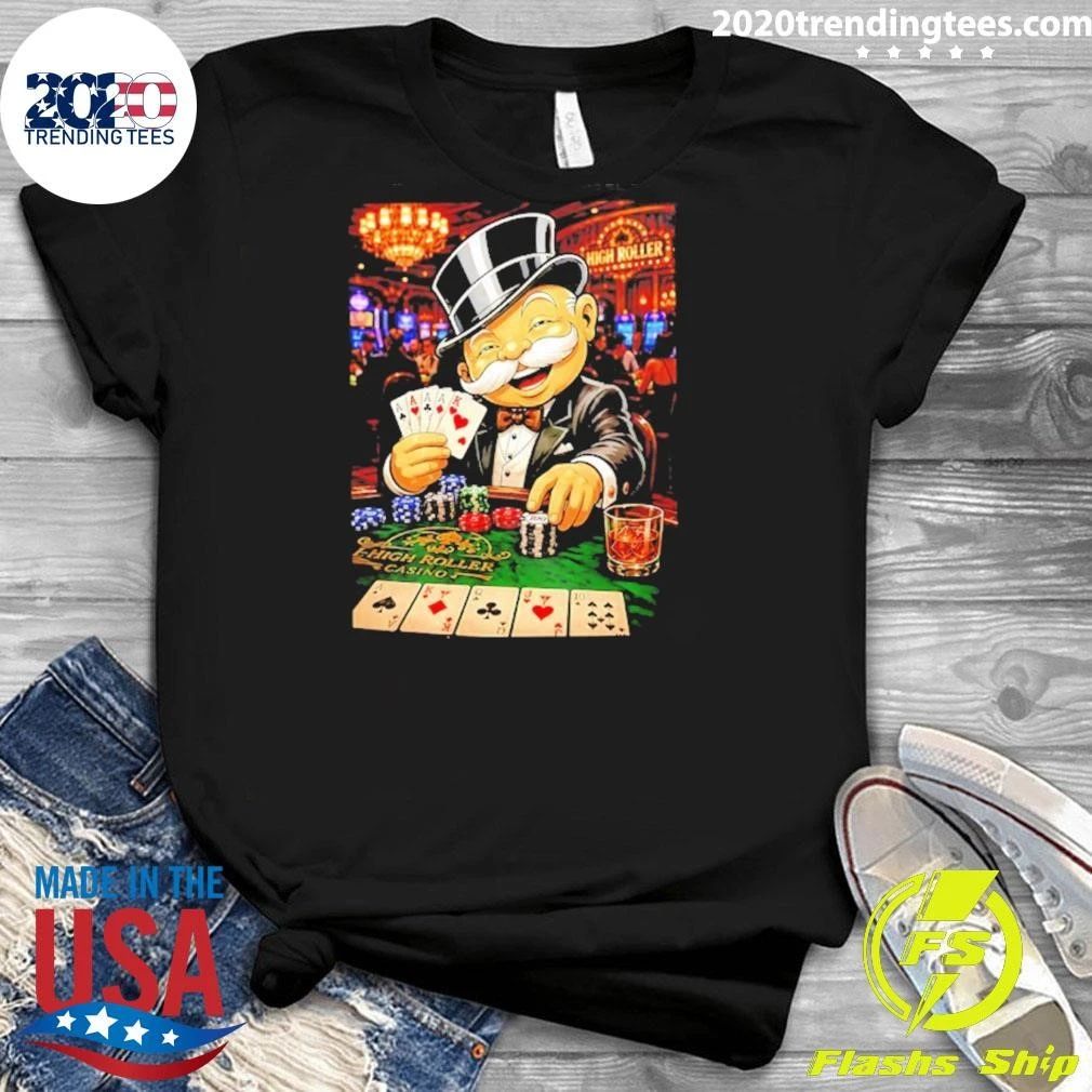 Monopoly Man High Roller Casino Gambling Shirt