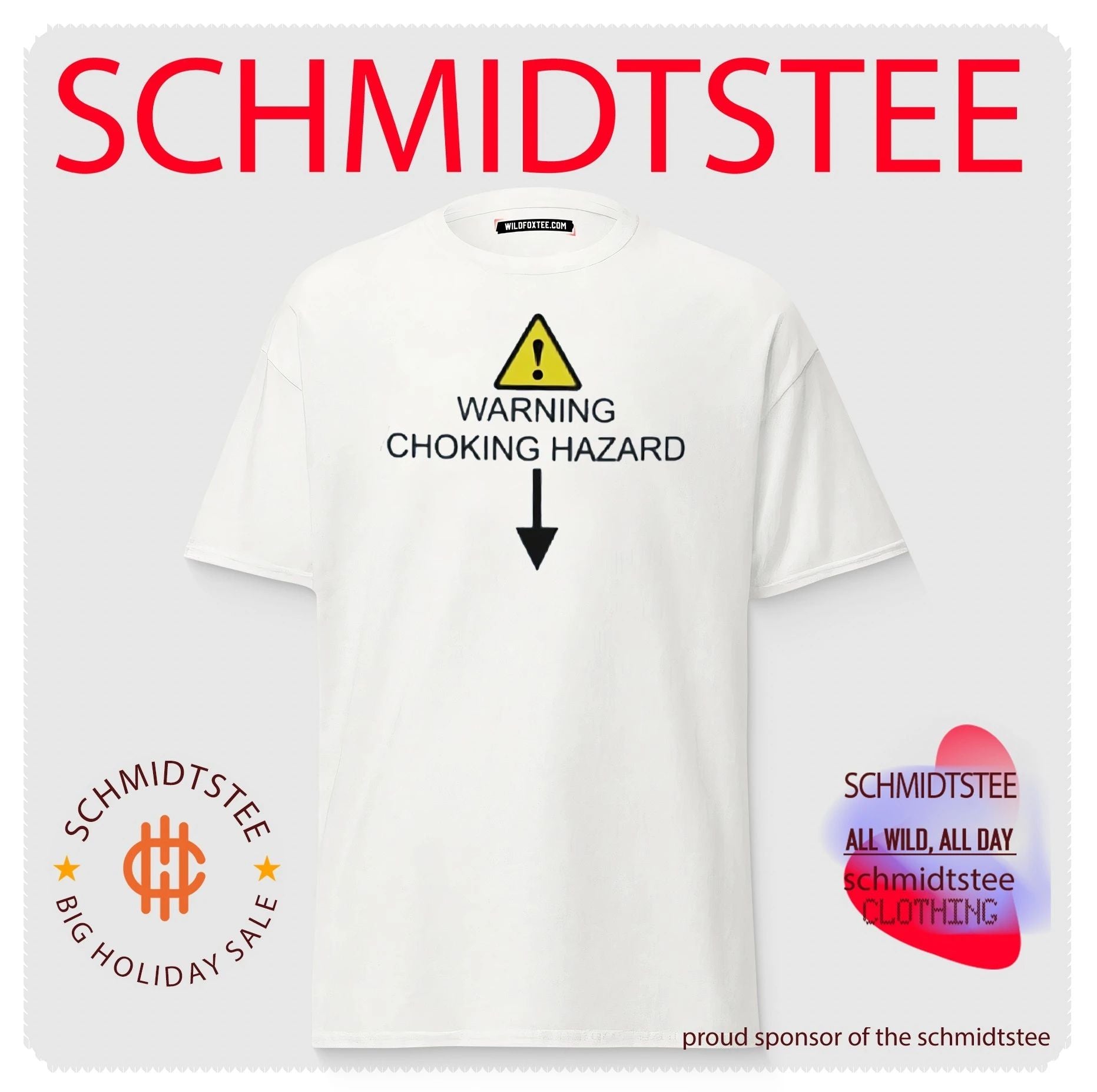 Warning Choking Hazard funny humor sarcastic shirt