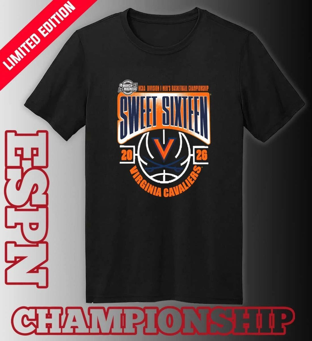 Virginia cavaliers Sweet 16 NCAA DI Men’s Basketball Tournament March Madness 2026 T-Shirt
