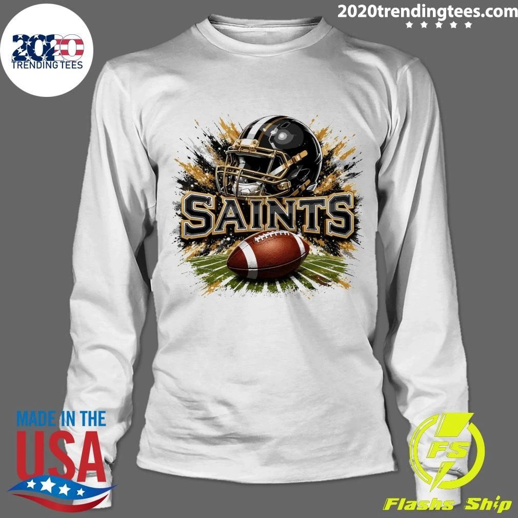 Saints Football Helmet Splash Shirt