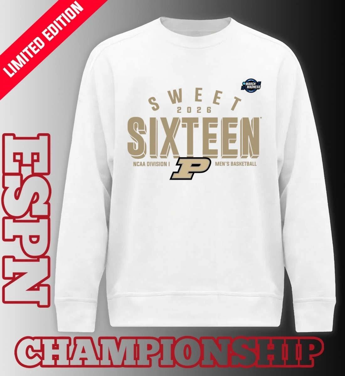 Sweet 16 Purdue Boilermakers 2026 NCAA Men’s Basketball T-Shirt