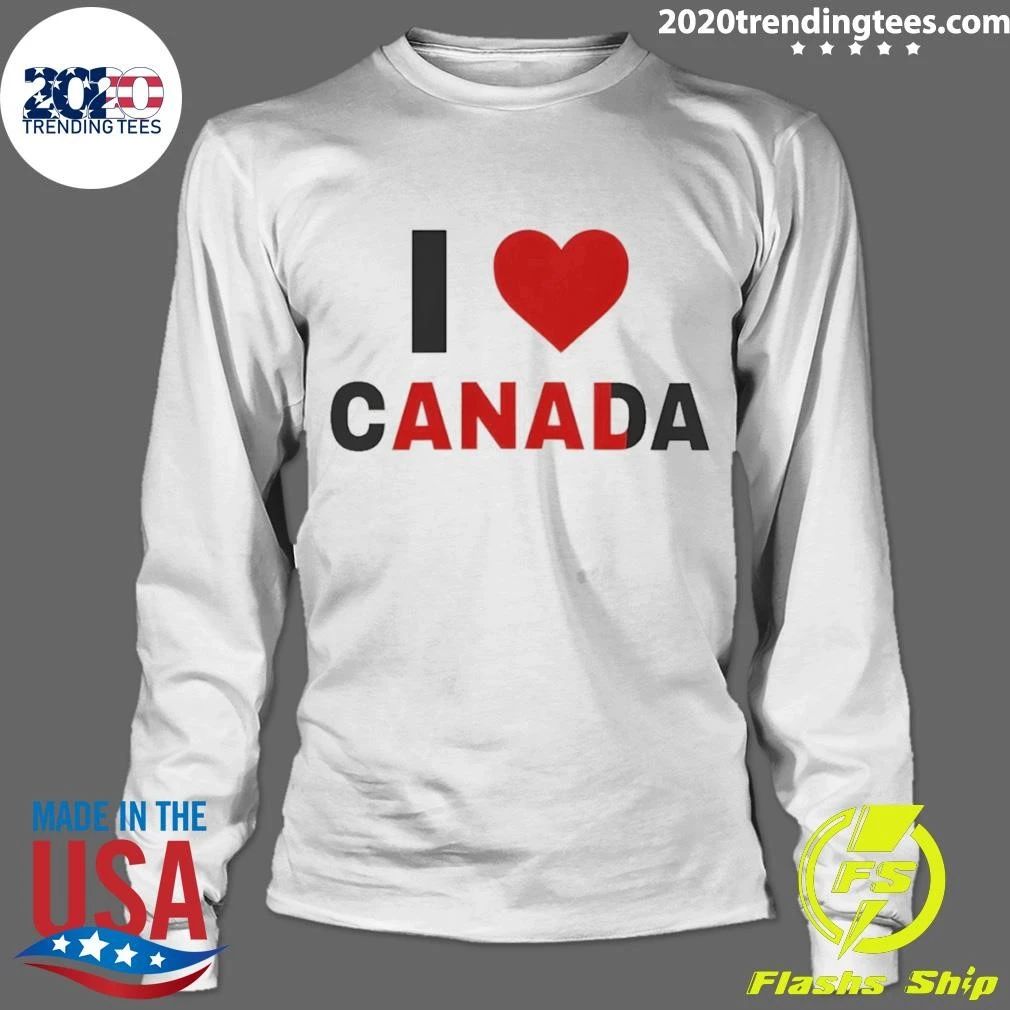 I Love Canada Red Text Anal Shirt