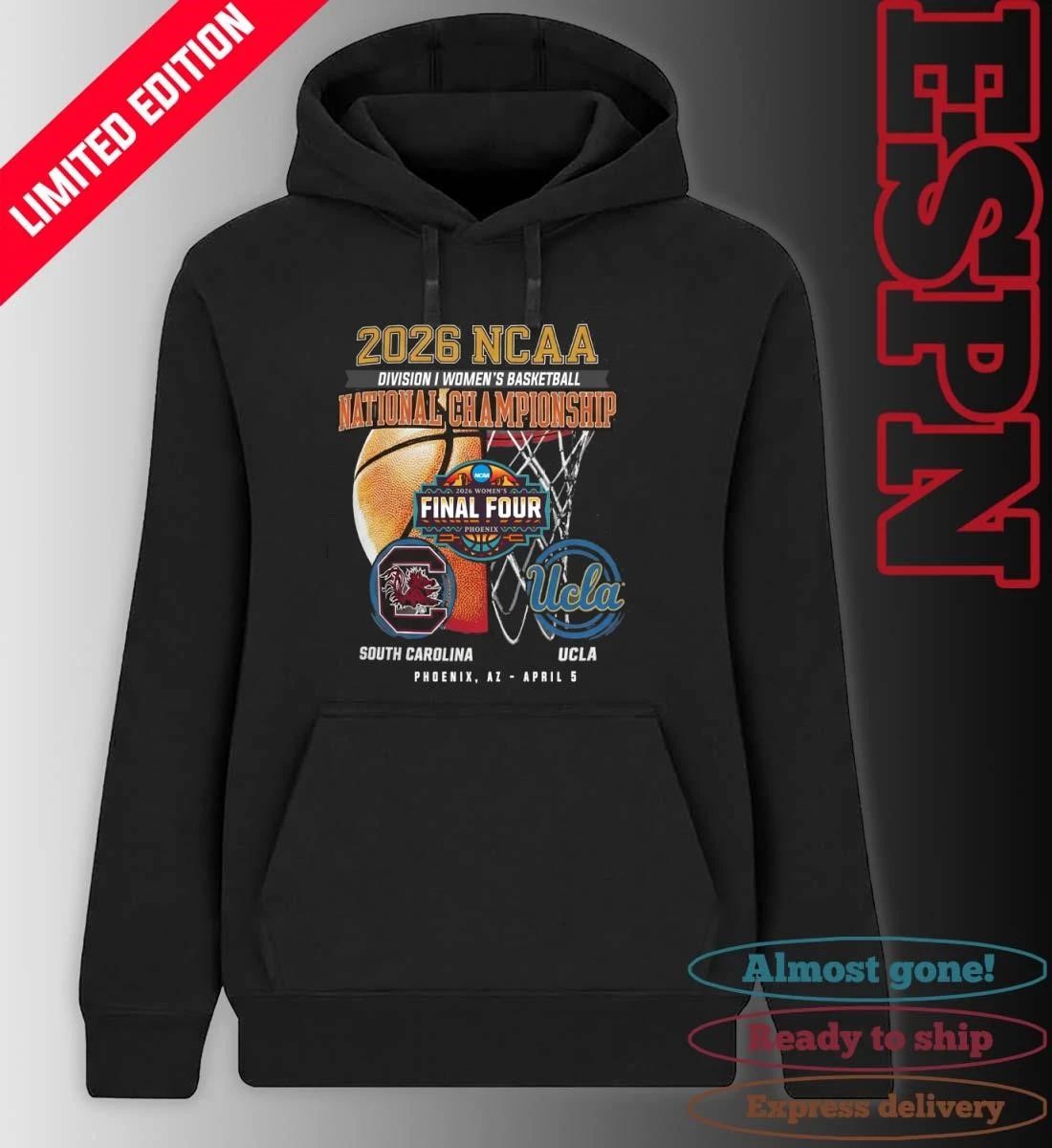 2026 NCAA Women’s Basketball National Championship South Carolina Vs Ucla – April 5 T-Shirt