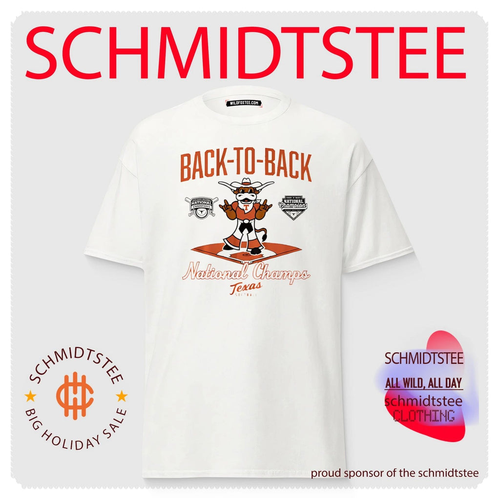 Texas Longhorns Softball 2026 NCAA WCWS National Champions back to back mascot diamond shirt